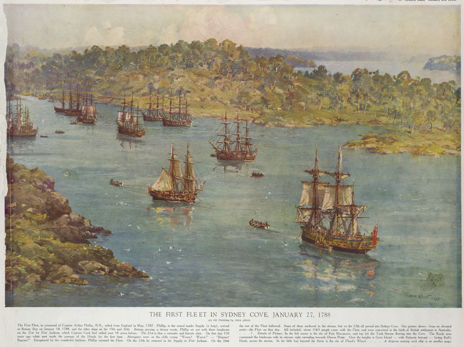 Discovery of present-day Australia – The First Fleet Ships