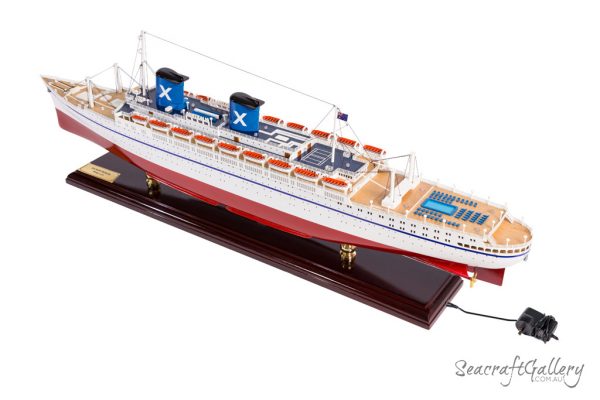 SS Australis Ocean Liner Handmade Wooden Ship Model