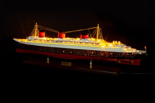 SS Normandie with lights model cruise